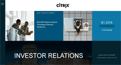 Desktop Screenshot of investors.citrix.com